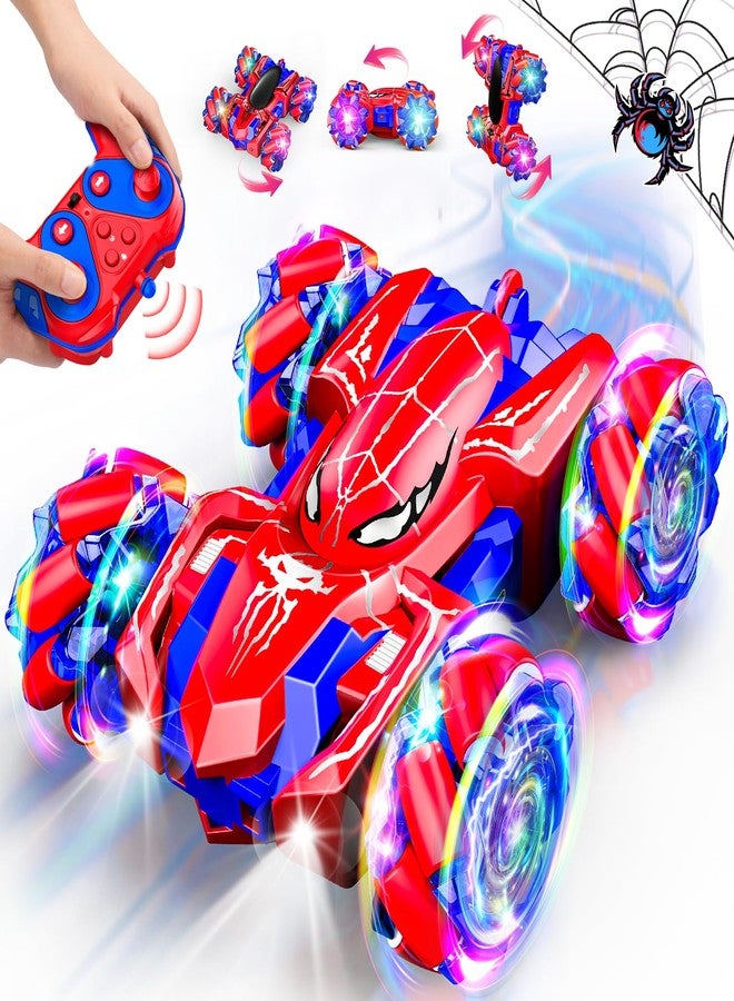 Excitobo Double Sided Remote Control Car for Boys 4-7, 360° Rotating 2.4GHz Fast Stunt Rechargeable 4WD RC Car Toys for Boys 4-6 5-7 8-13 Outdoor Birthday Halloween Christmas Basket Stuffers Gifts for Kids - Image 1